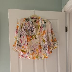 Floral Print Women's Blouse - Multicolor